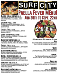 Paella Fever Menu